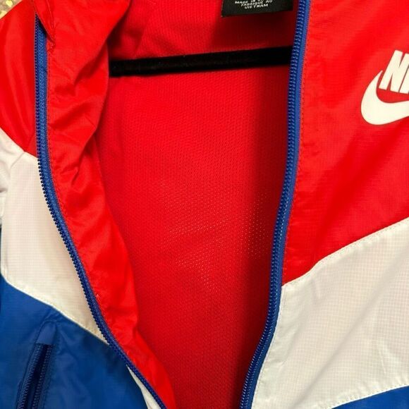 Nike Kids Windrunner Red White Blue Hooded Zip Jacket Small - Picture 5 of 11